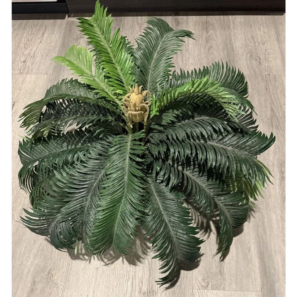 Cycas Artificial Plant in VTG Basket Nearly Natural 25in